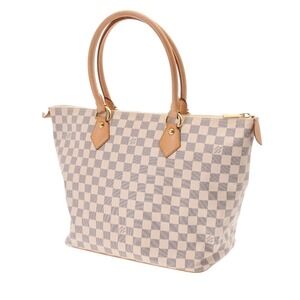 Louis Vuitton White Damier Bag Azur Saleya Canvas Tote